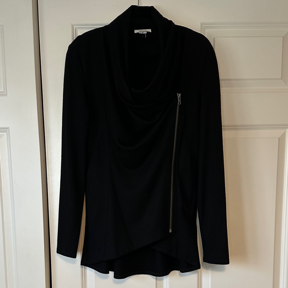 Black Asymmetrical Zip Jacket